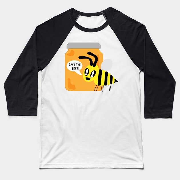 Save the Bees! Baseball T-Shirt by kaileekuropas